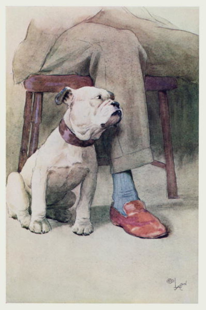 Detail of Bulldog by Cecil Charles Windsor Aldin