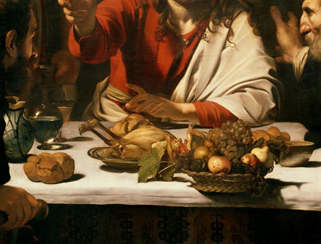 Detail of The Supper at Emmaus, 1601 by Michelangelo Merisi da Caravaggio