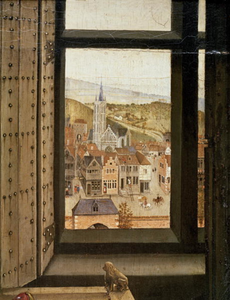 Detail of Virgin and Child Before a Firescreen, c.1440 by (1375/8-1444) Master of Flemalle