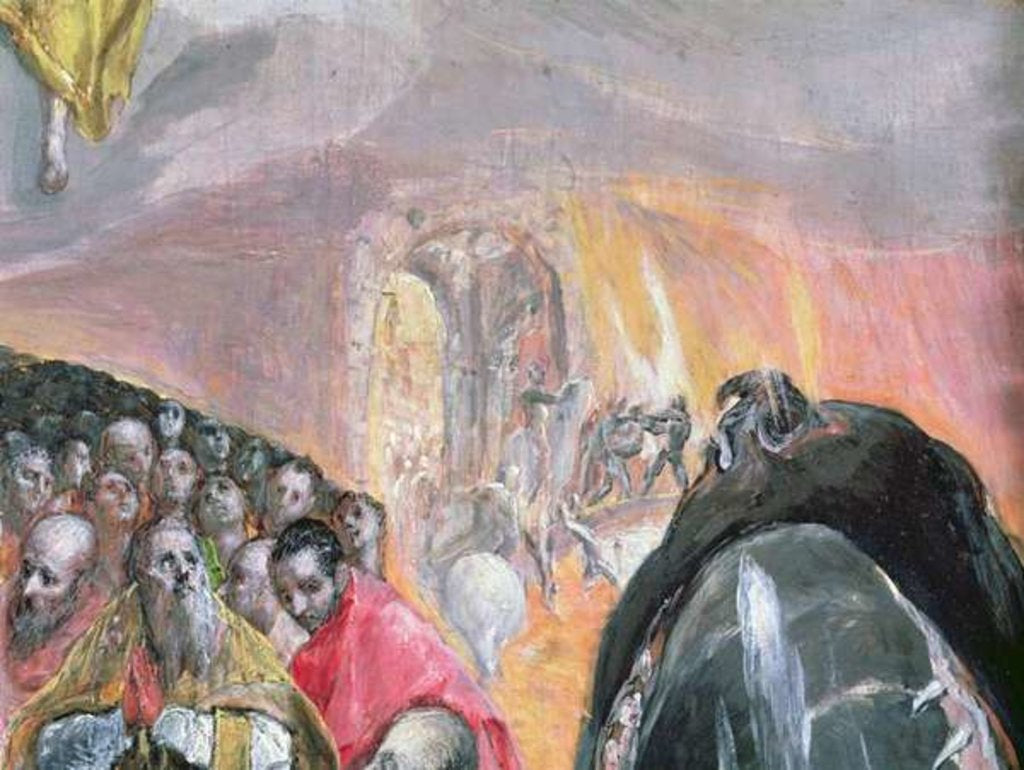 Detail of The Adoration of the Name of Jesus, c.1578 by El Greco
