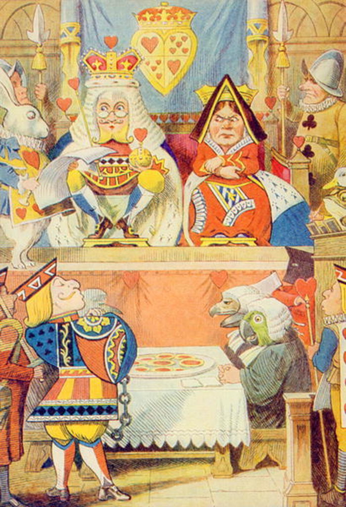 Detail of The Trial of the Knave of Hearts by John Tenniel