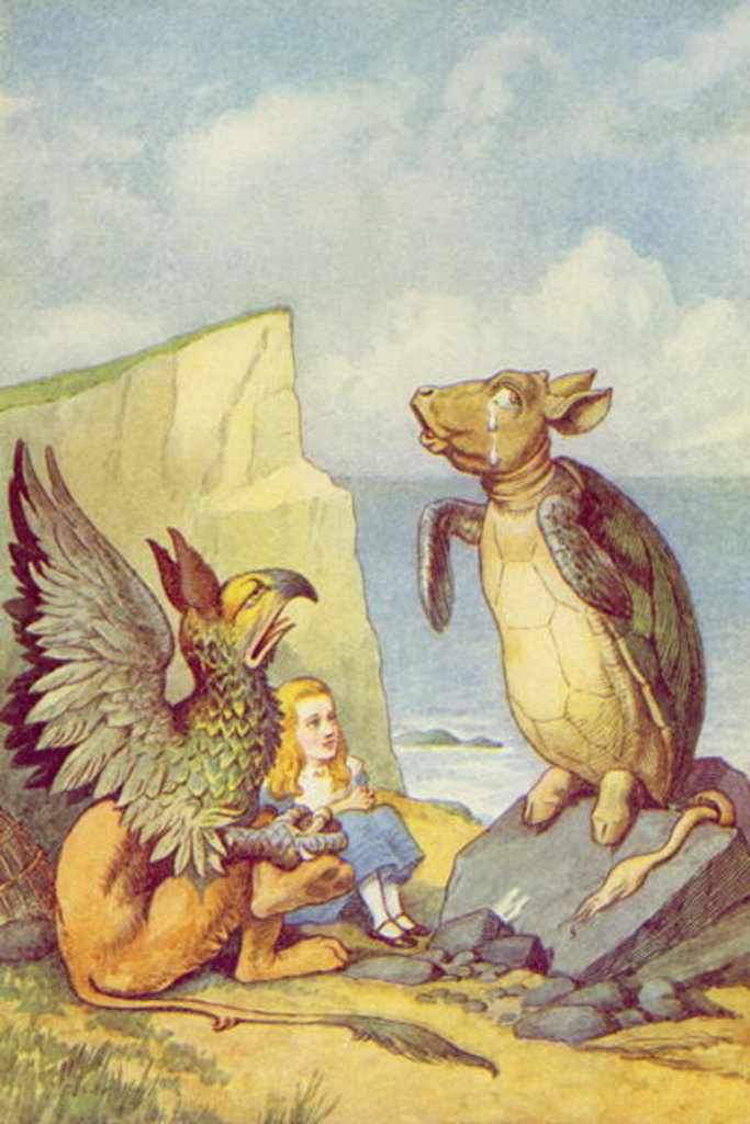 Detail of The Mock Turtle and the Gryphon by John Tenniel