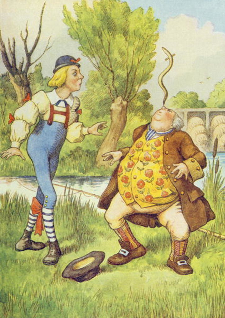 Detail of Father William Balancing an Eel on his Nose by John Tenniel