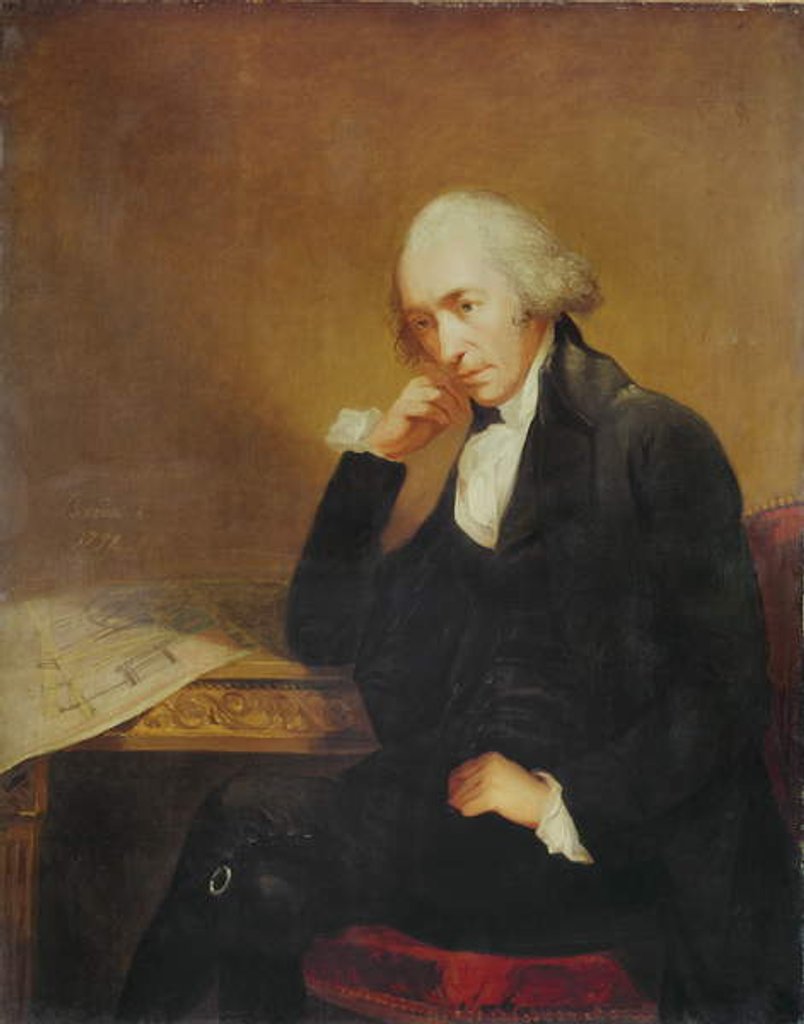 Detail of Portrait of James Watt 1792 by Carl Frederick von Breda
