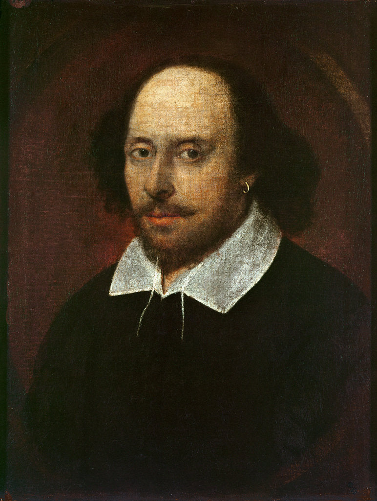 Detail of William Shakespeare, c.1610 by John Taylor