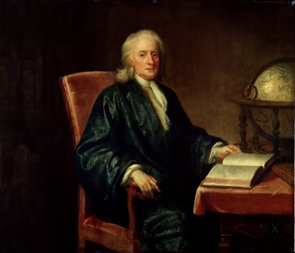 Detail of Portrait of Isaac Newton, c.1726 by Enoch (after) Seeman