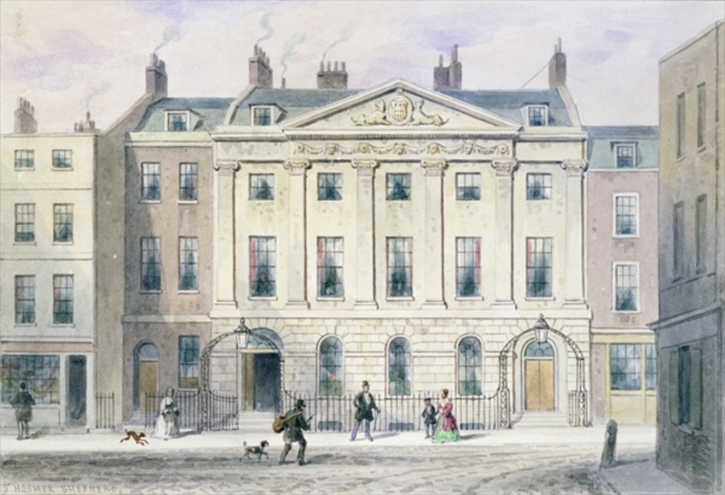 Detail of The East front of Skinners' Hall, 1851 by Thomas Hosmer Shepherd