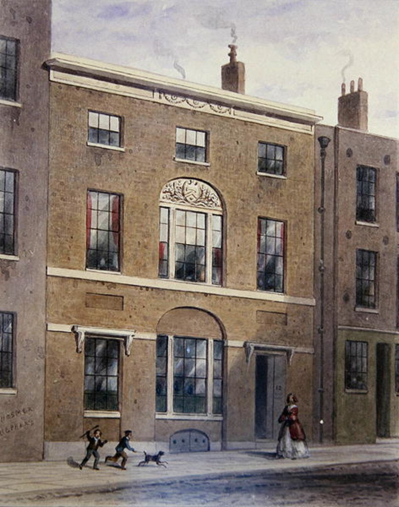 Detail of Plumbers Hall in Great Bush Lane, Cannon Street, 1851 by Thomas Hosmer Shepherd