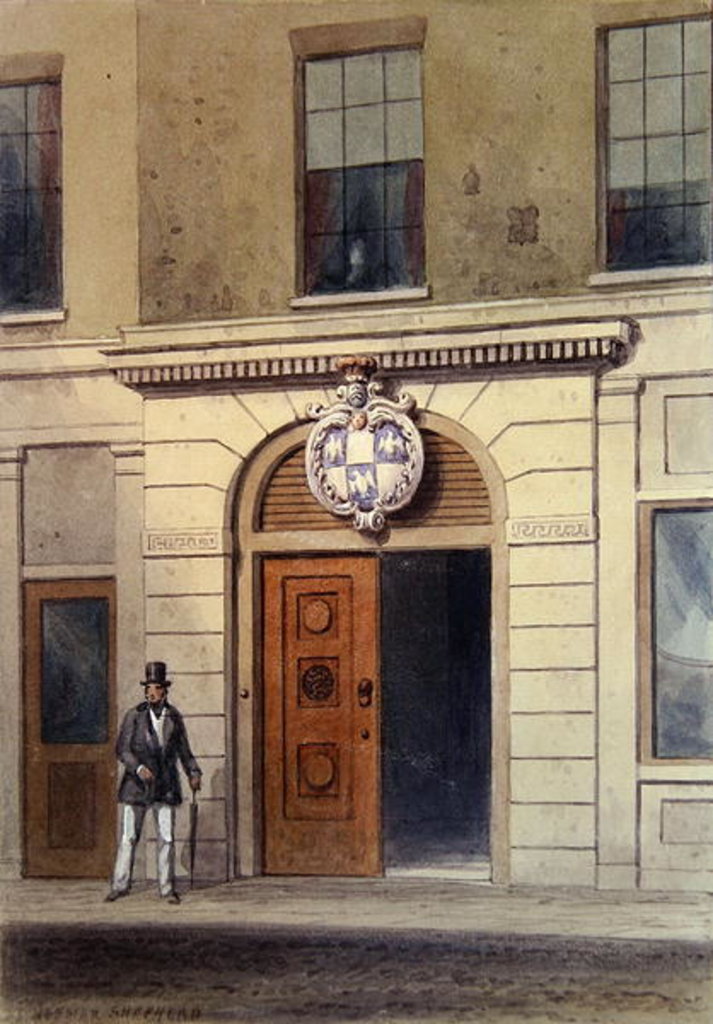 Detail of The Entrance to Tallow Chandler's Hall, 19th by Thomas Hosmer Shepherd