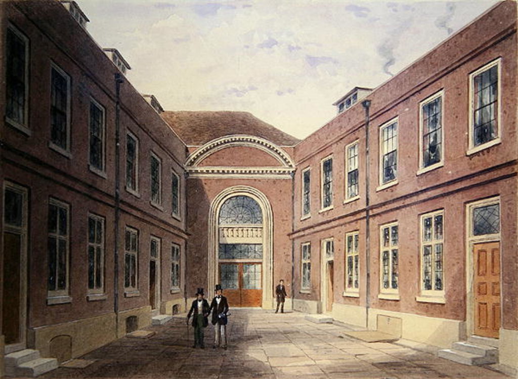 Detail of The Inner Court of Girdlers Hall Basinghall Street, 1853 by Thomas Hosmer Shepherd