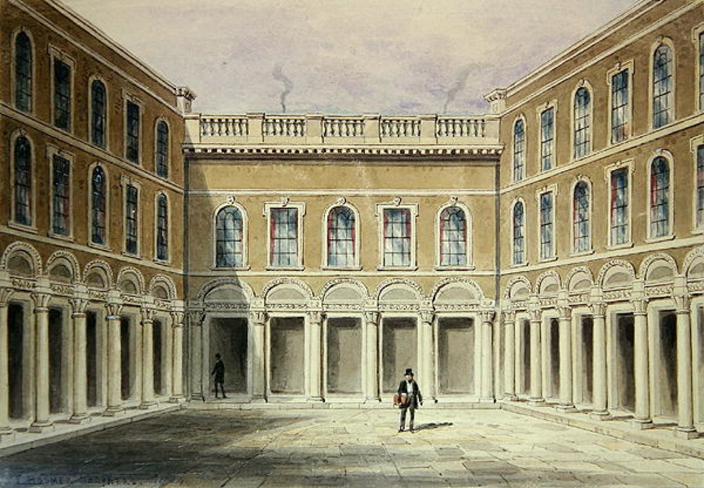 Detail of The Inner Court of Drapers' Hall, 1854 by Thomas Hosmer Shepherd