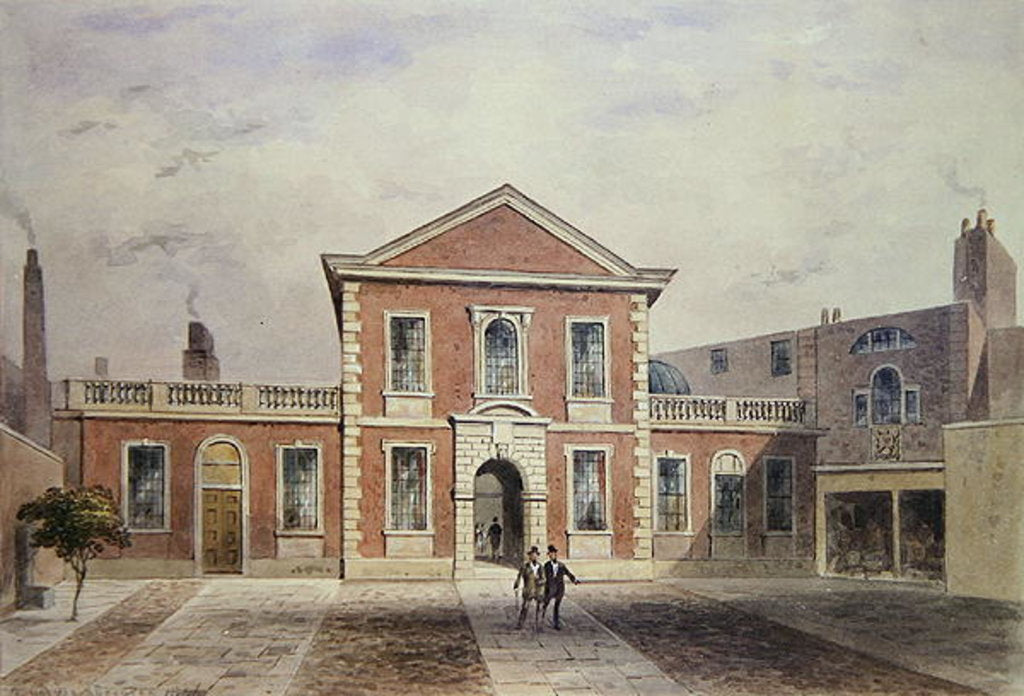 Detail of Barber Surgeons Hall, 1846 by Thomas Hosmer Shepherd