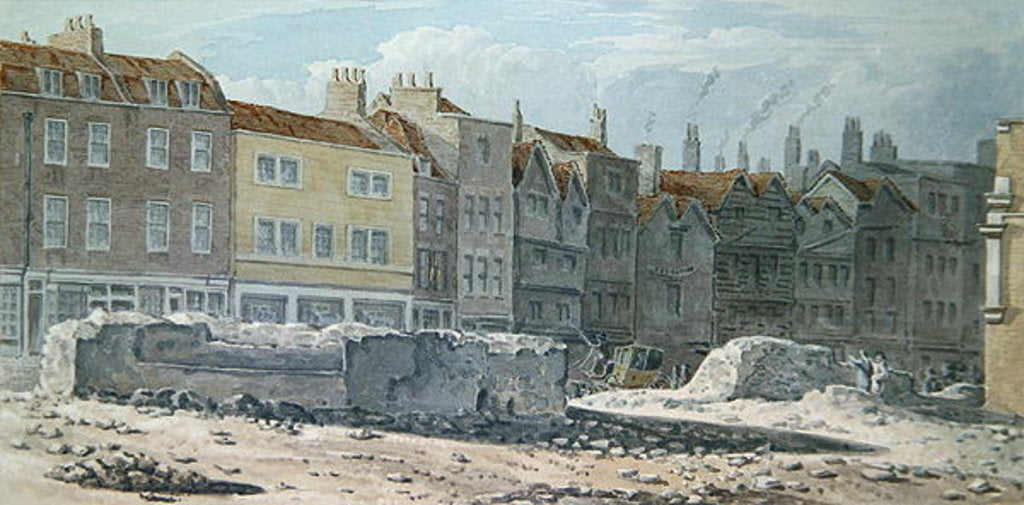 Detail of View of the Remains of Old London Wall, 1817 by Robert Blemell Schnebbelie