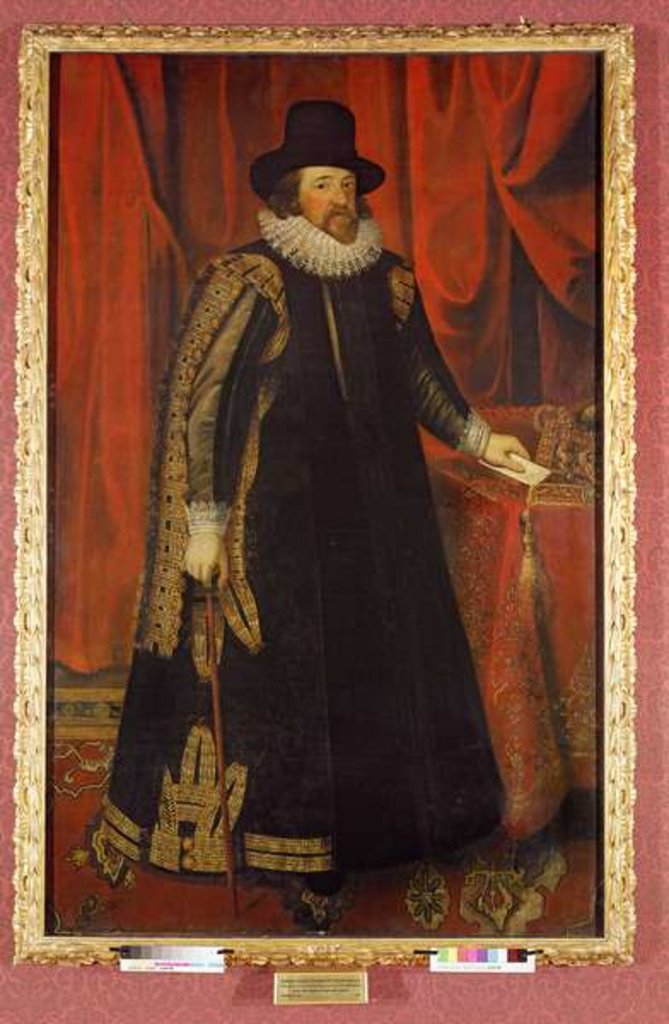 Detail of Sir Francis Bacon Viscount of St. Albans by Paul van Somer