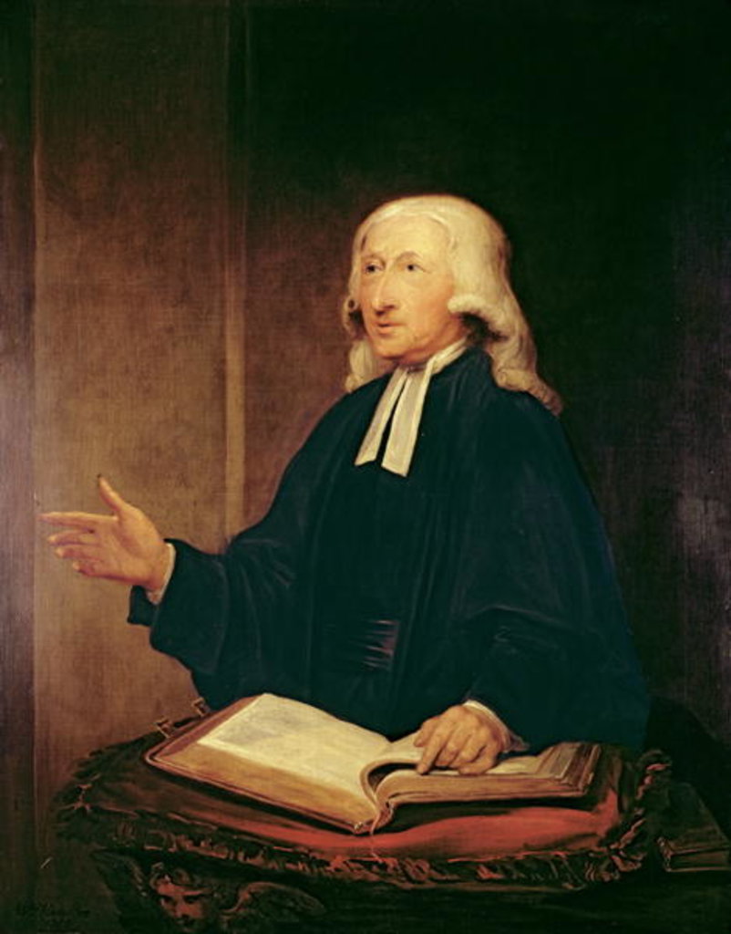 Detail of Portrait of John Wesley 1788 by William Hamilton
