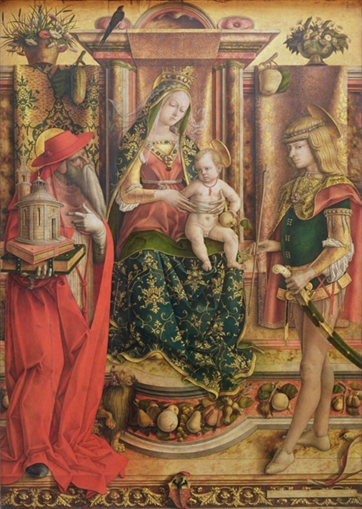 Detail of La Madonna della Rondine, after 1490 by Carlo Crivelli