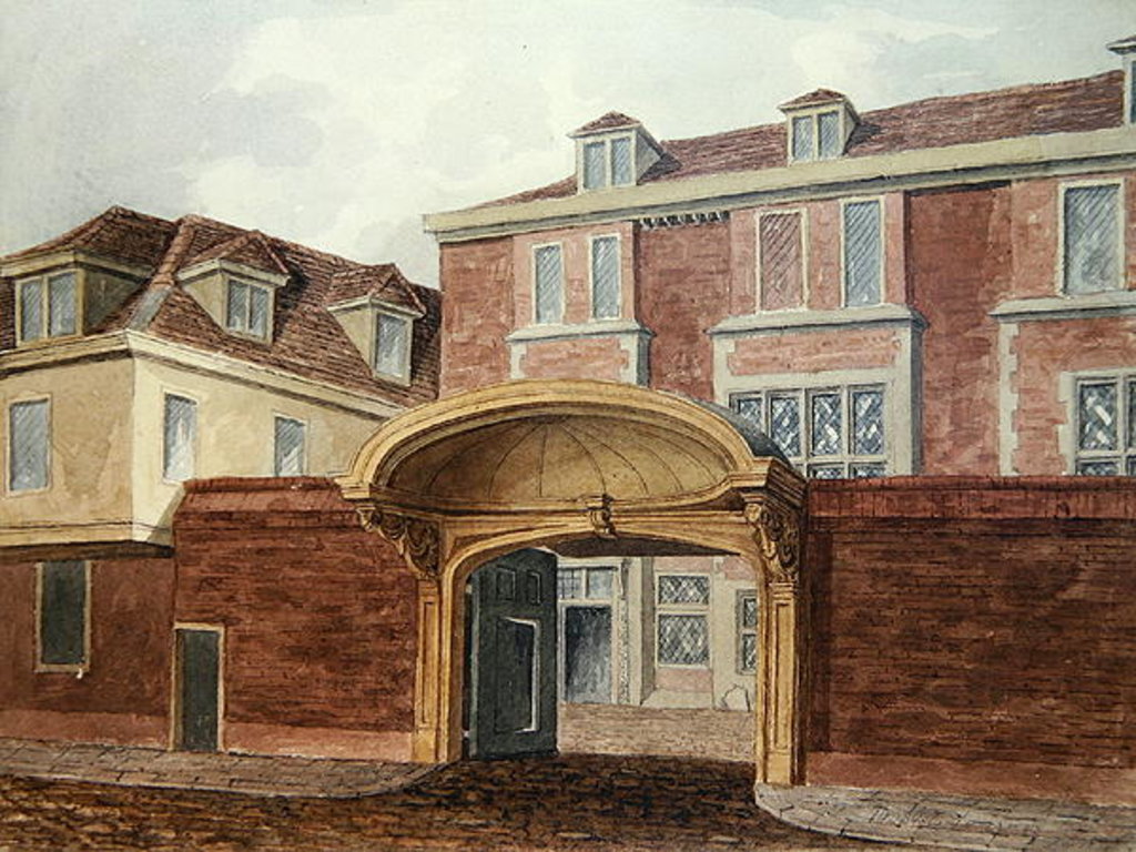 Detail of Entrance to Old Winchester House, 1839 by William Brown