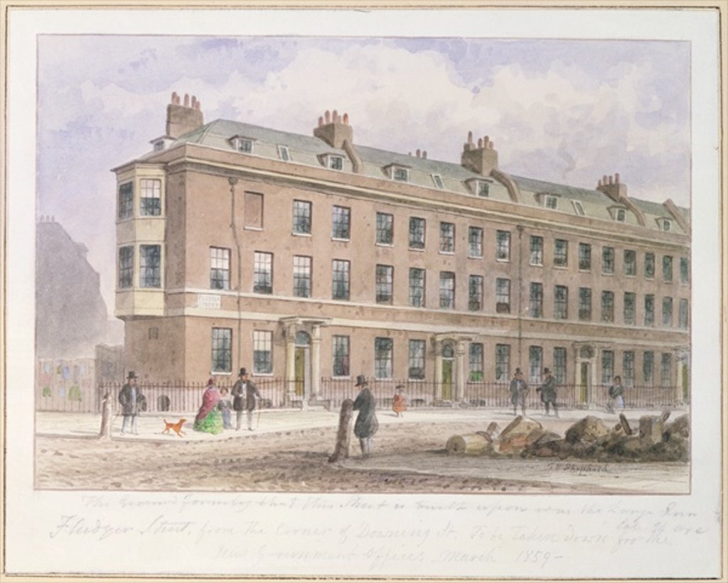 Detail of View of Fludyer Street looking towards Parliament Street, 1859 by Thomas Hosmer Shepherd