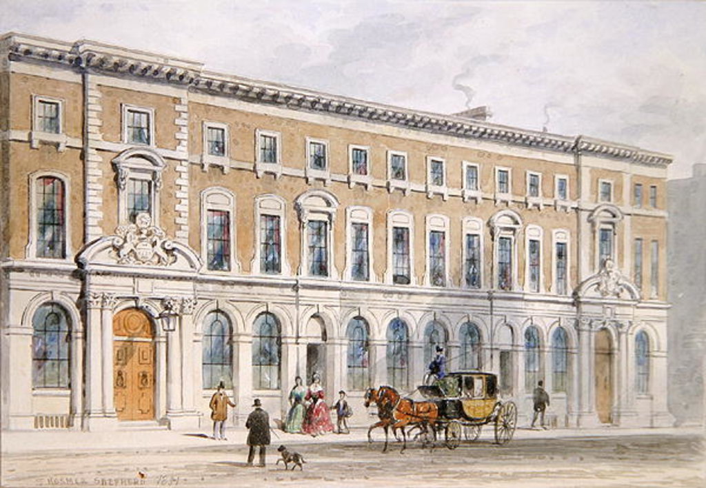 Detail of The New Building of Merchant Taylors and Hall, 1853 by Thomas Hosmer Shepherd