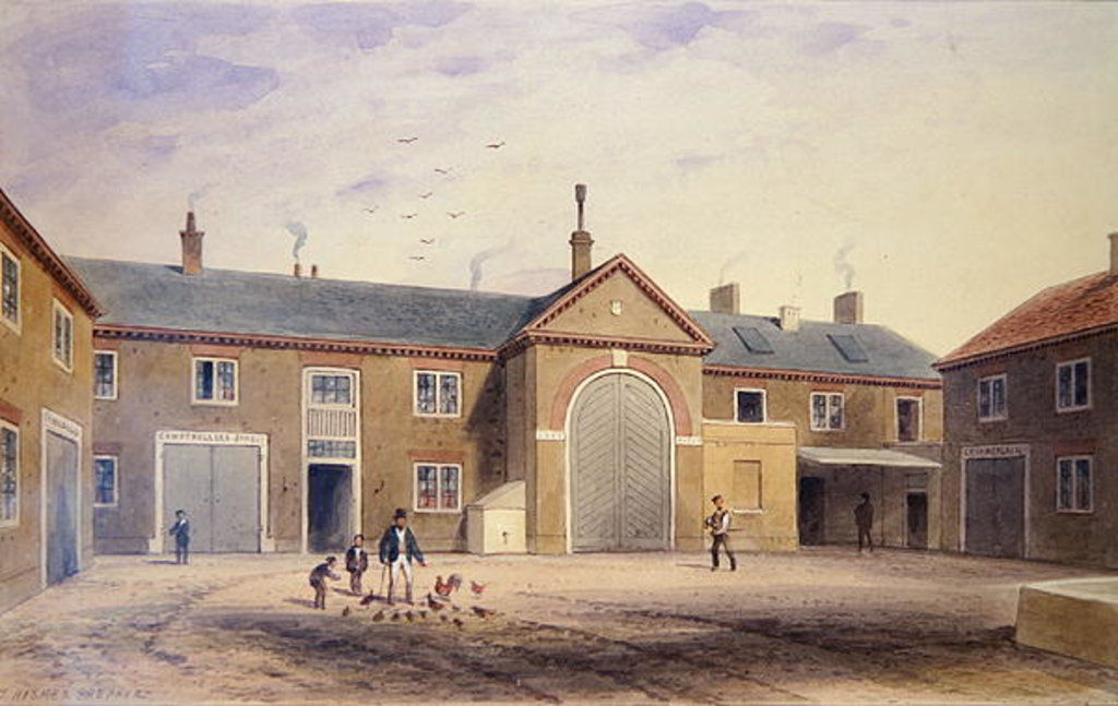 Detail of The City Green Yard, 1855 by Thomas Hosmer Shepherd