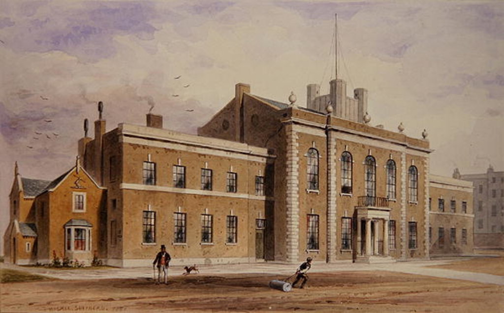 Detail of Royal Artillery House, Finsbury Square, 1851 by Thomas Hosmer Shepherd