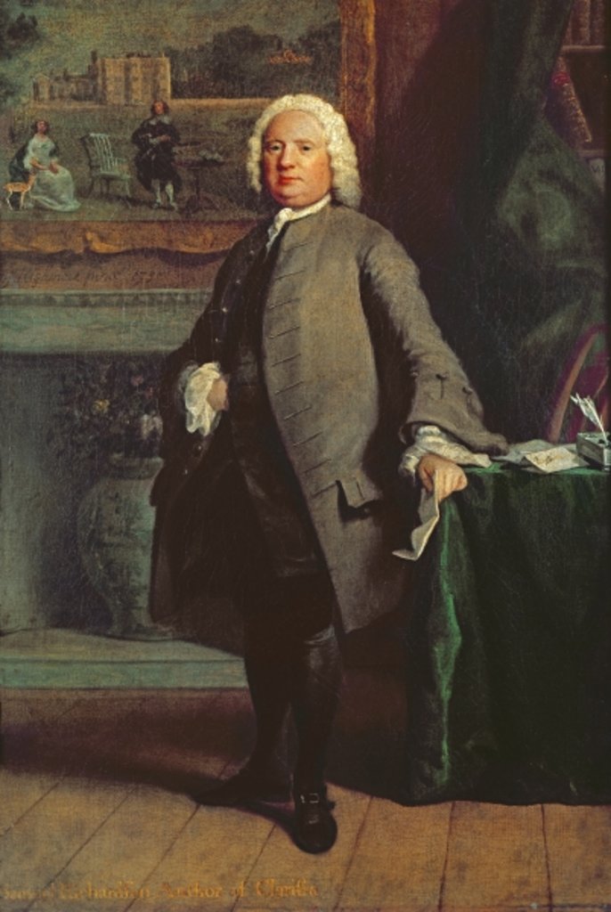 Detail of Portrait of Samuel Richardson 1750 by Joseph Highmore