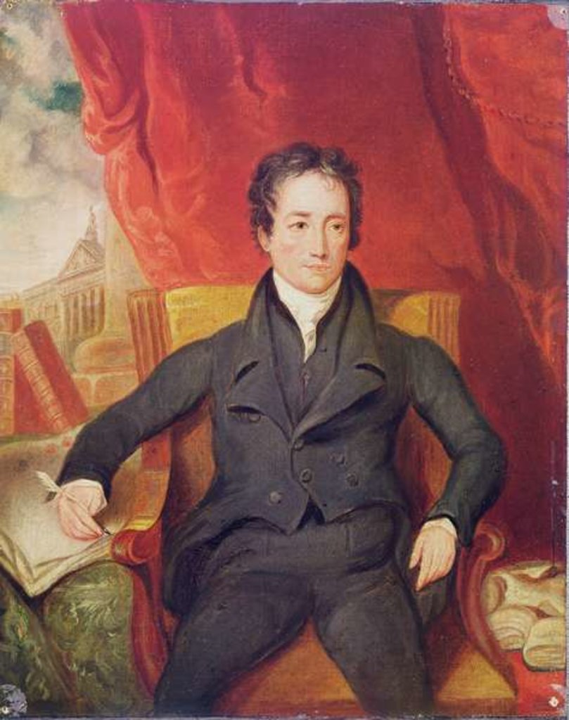 Detail of Portrait of Charles Lamb 1826 by English School