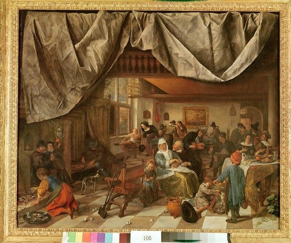 Detail of The Brewery of Jan Steen by Jan Havicksz. Steen