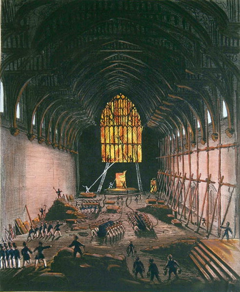 Detail of The Interior of Westminster Hall, 1834 by English School