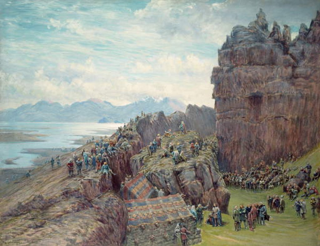 Detail of Althing in Session by William Gersham Collingwood