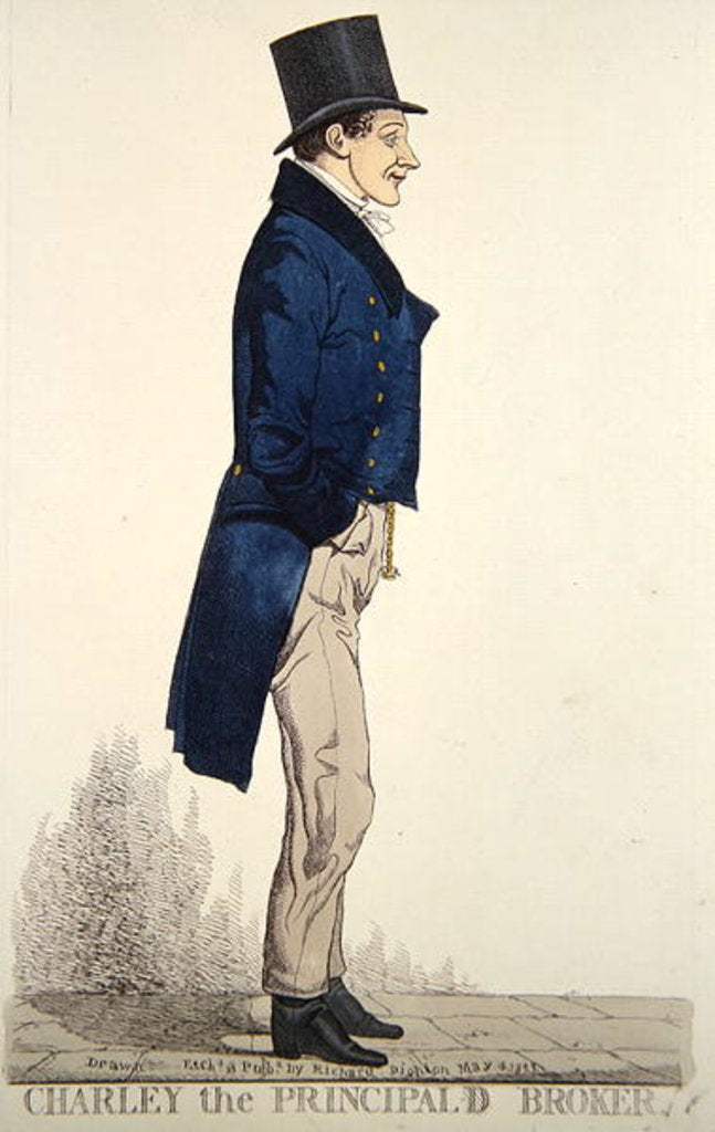 Detail of Charley the Principald Broker, 4th May 1822 by Richard Dighton