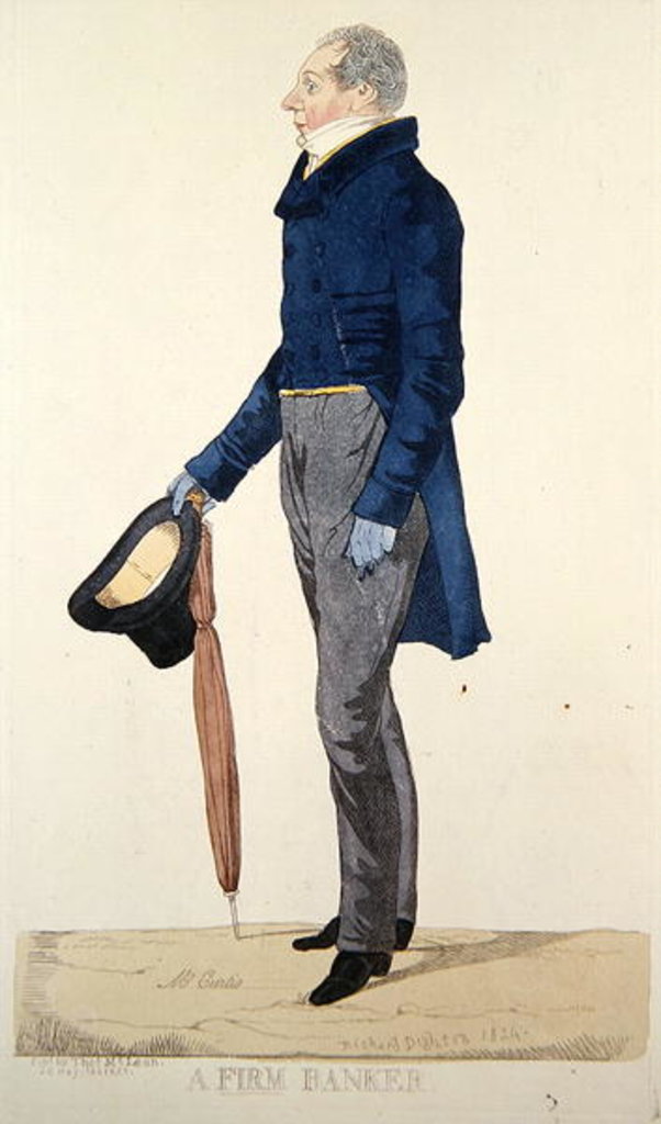 Detail of A Firm Banker, 1824 by Richard Dighton