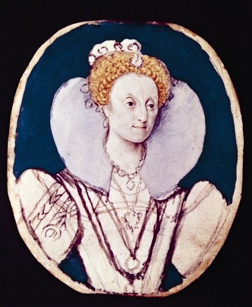 Detail of Portrait of Elizabeth I by Isaac Oliver
