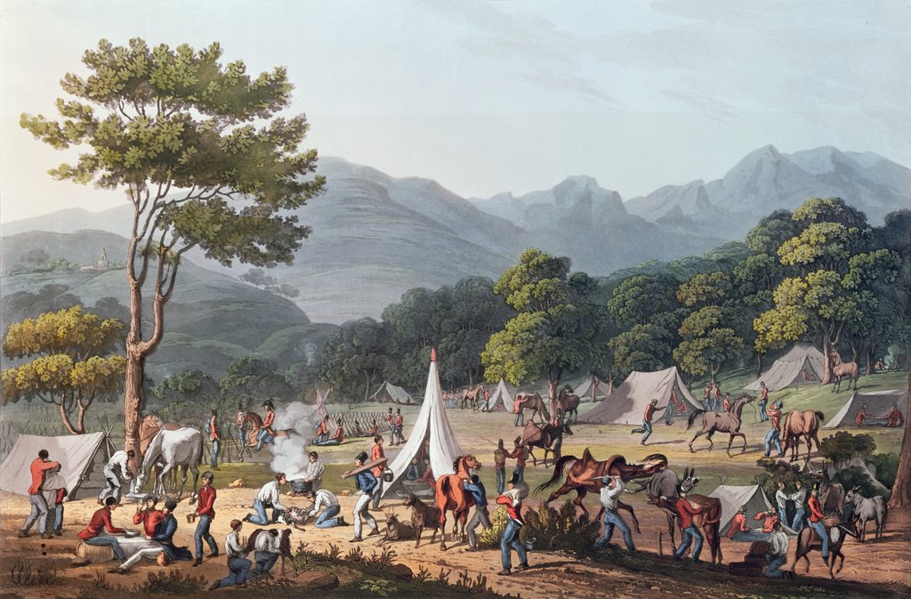Detail of Troops Bivouacked near Villa Velha by Thomas Staunton St. Clair