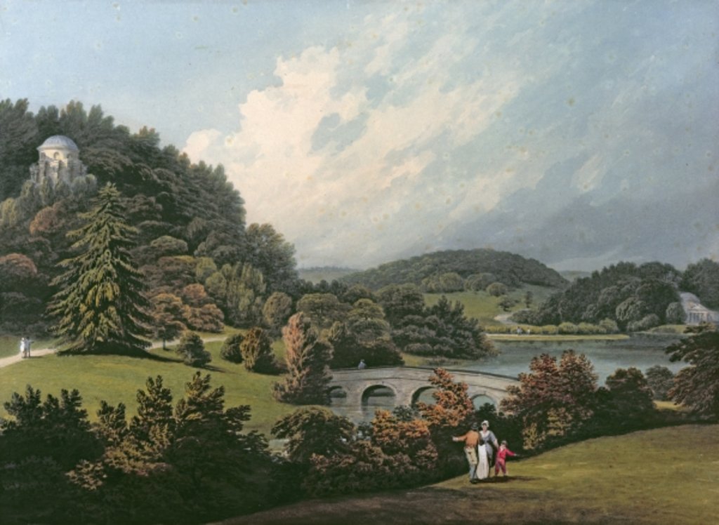 Detail of Stourhead by Francis Nicholson