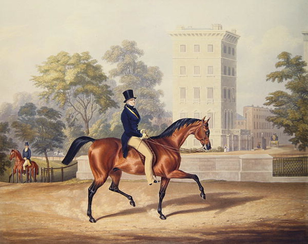 Detail of The Marquis of Anglesea on Horseback in Hyde Park, in his 80th year by George Henry Laporte