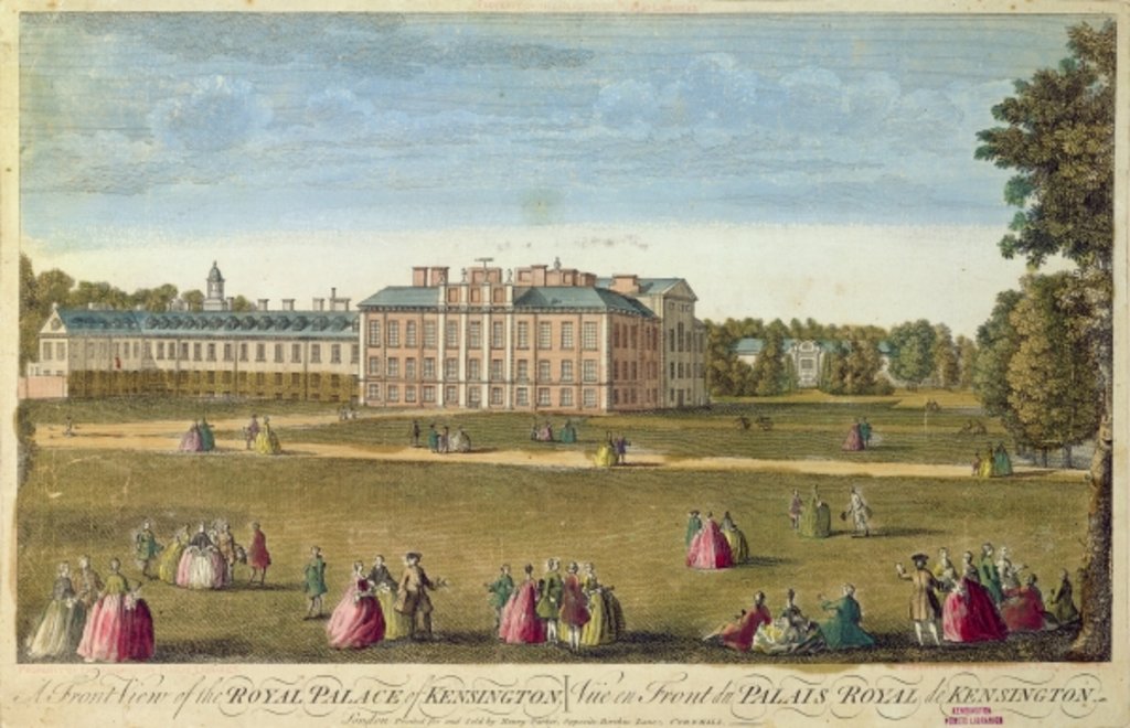Detail of A Front View of the Royal Palace of Kensington by English School