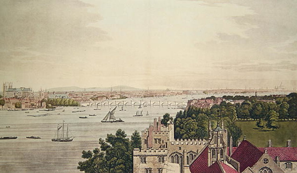Detail of View of London from Lambeth by Joseph Farington