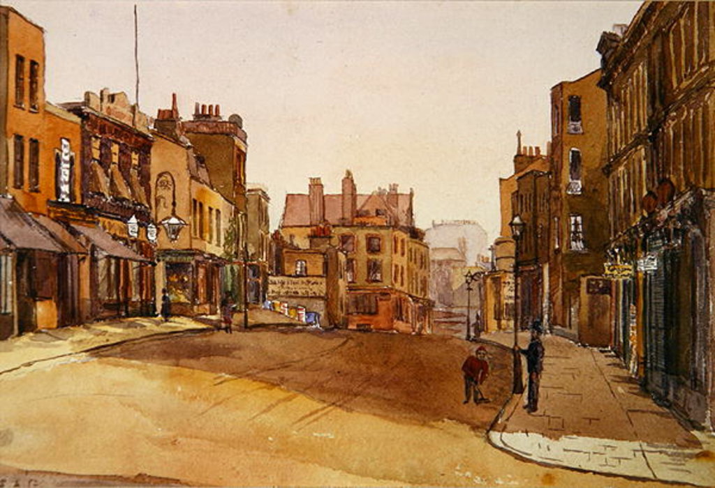 Detail of Kensington Church Street, 1892 by English School