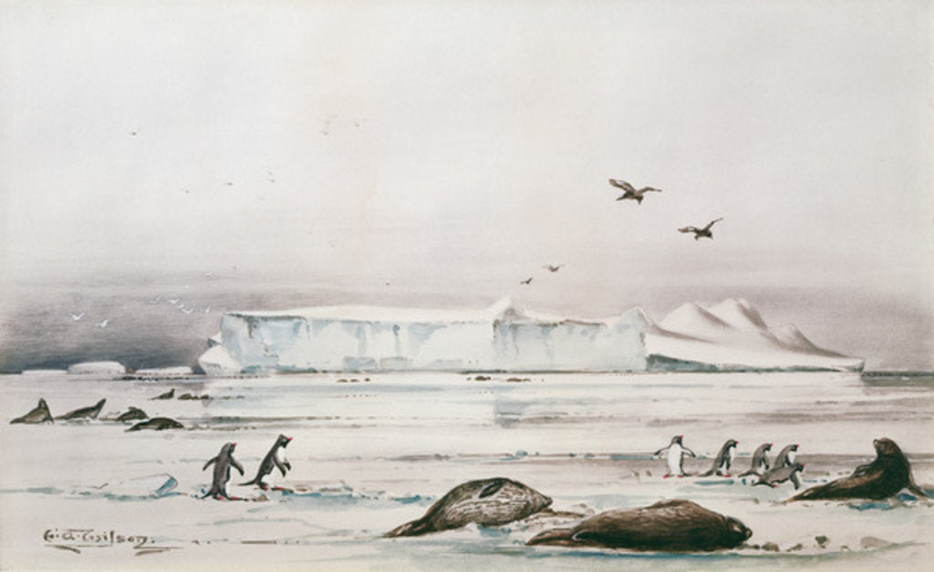 Detail of Antarctic Landscape by Edward Adrian Wilson