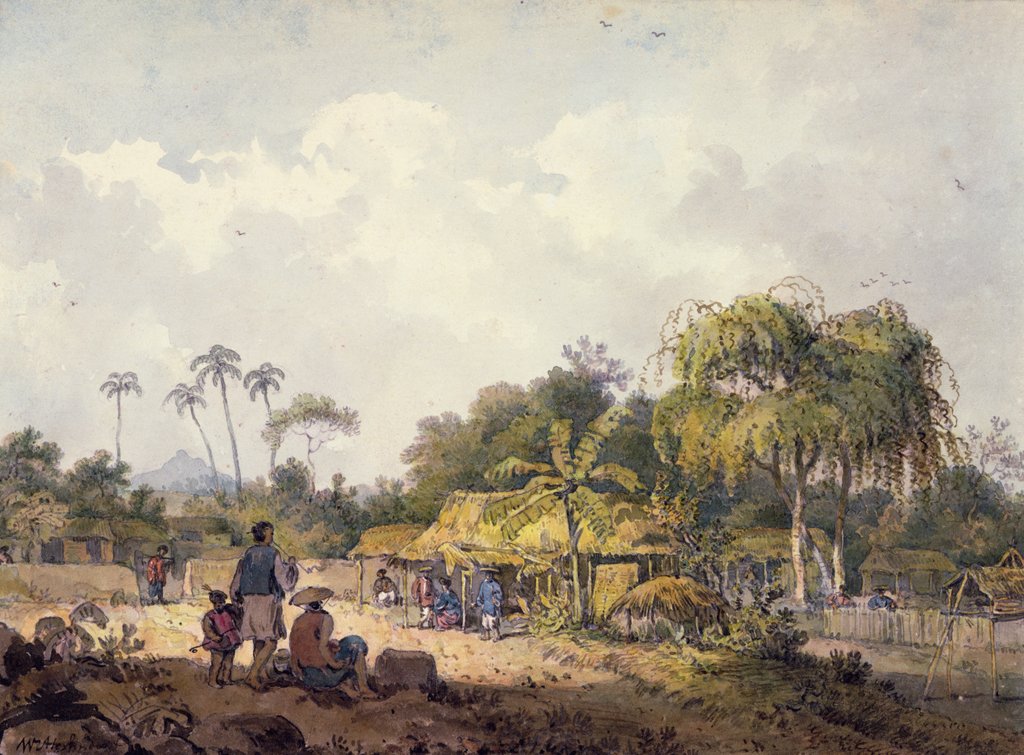 Detail of View near Turon Bay, Cochin China by William Alexander
