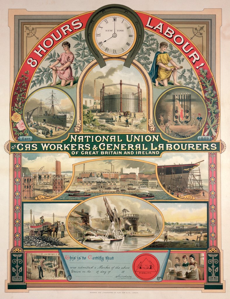 Detail of National Union, Gas worker and General Labourers, 1889 by British School