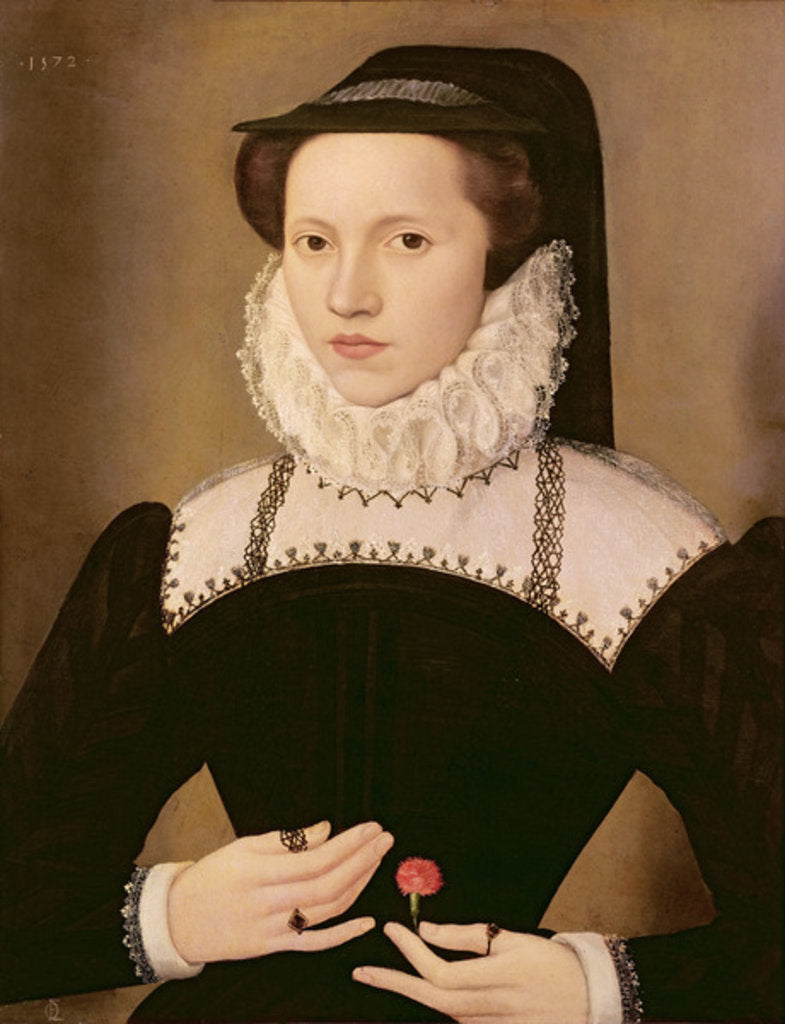 Detail of Portrait of Mary Ann Waltham, 1572 by Francois Quesnel