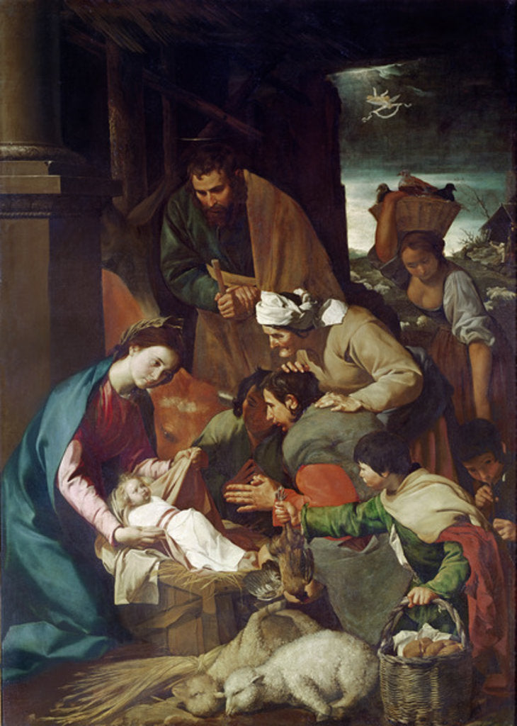 Detail of Adoration of the Shepherds, 1630 by Bartolome Esteban Murillo