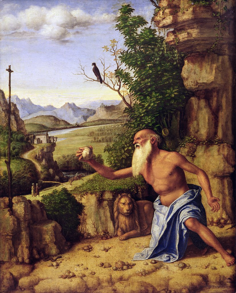 Detail of St.Jerome in a Landscape, c.1500-10 by Giovanni Battista Cima da Conegliano