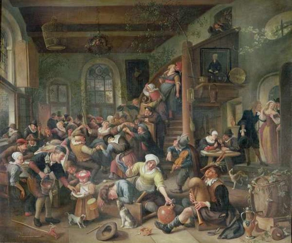 Detail of The Egg Dance by Jan Havicksz. Steen