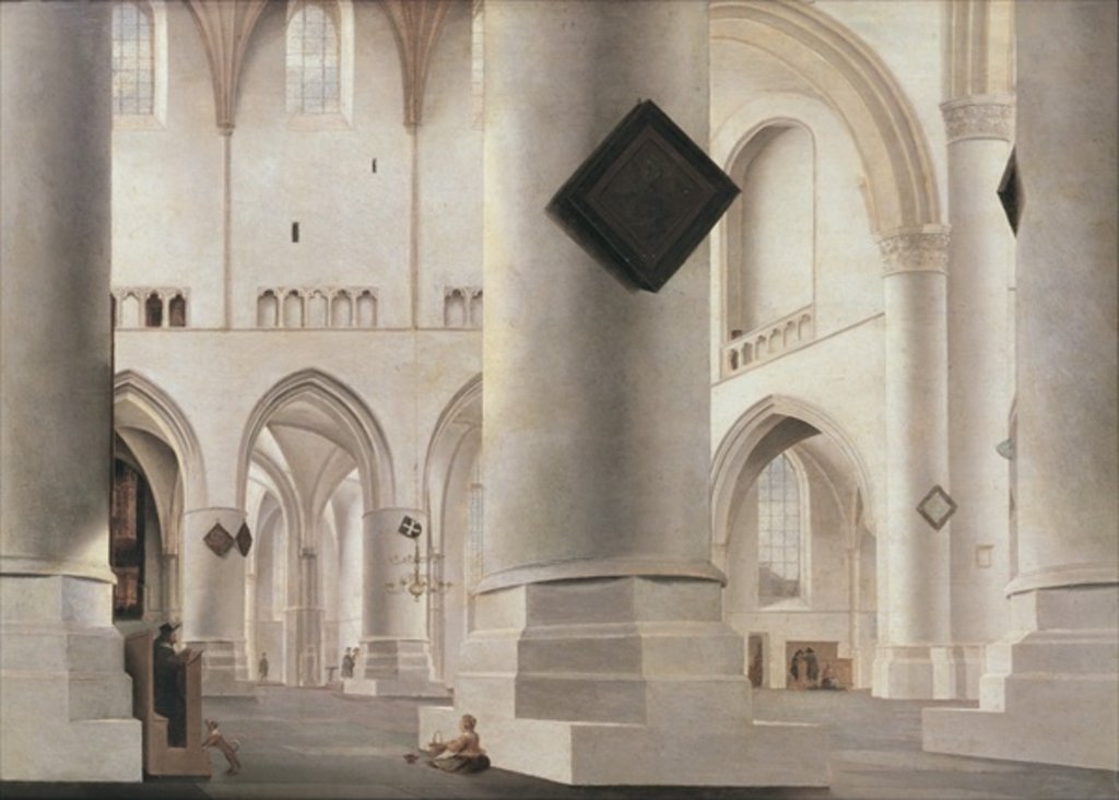 Detail of Interior of the Grote Kerk, Amsterdam, c.1637 by Pieter Jansz Saenredam