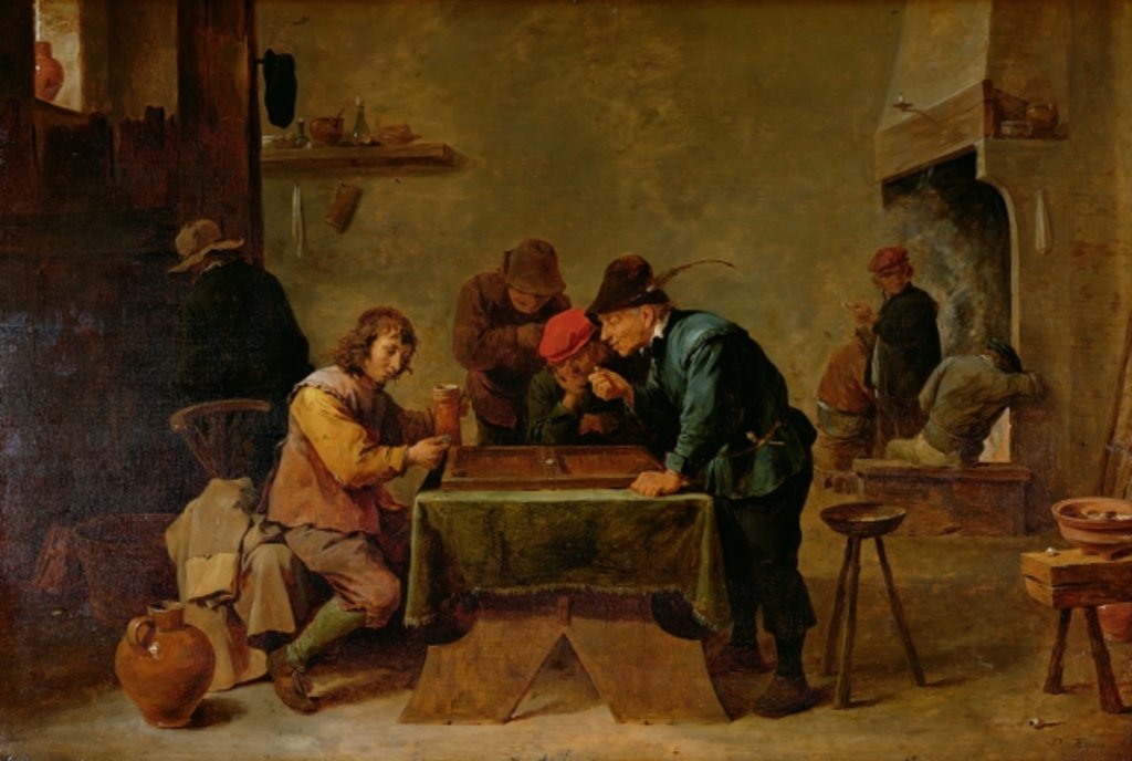 Detail of Backgammon Players, c.1640-45 by David the Younger Teniers