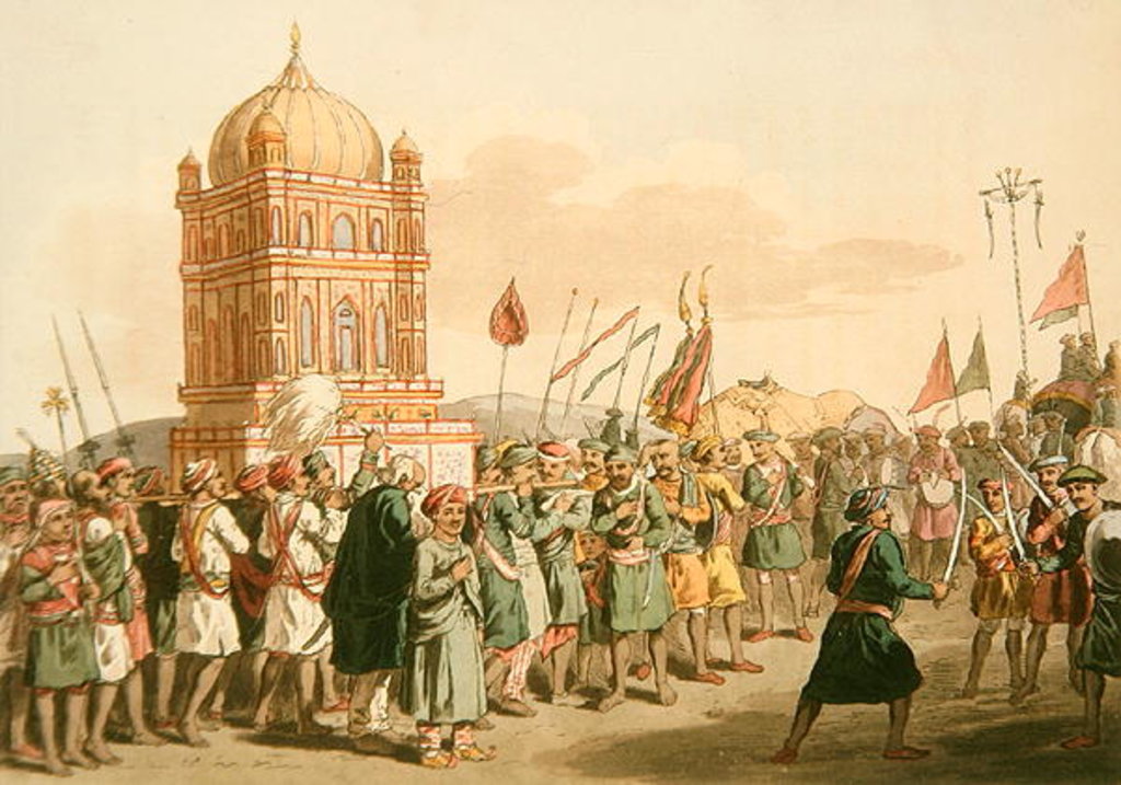 Detail of The Procession of the Taziya by John Augustus (after) Atkinson