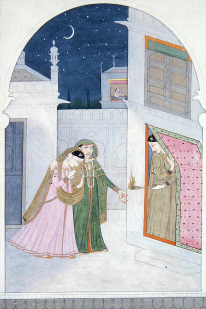 Detail of The Timid Bride, Kangra, c.1820 by Indian School